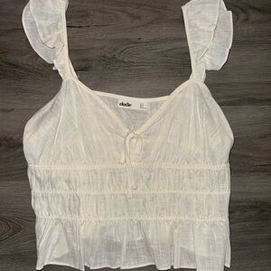 Elodie Cream Ruffle Camisole